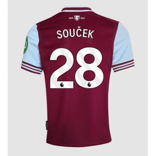 Fotbalové Dres West Ham United Tomas Soucek #28 Domácí 2024-25 Krátký Rukáv